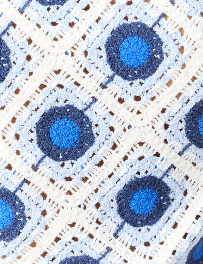 Débardeur en crochet bleu femme