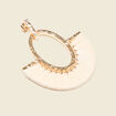 Boucles d'oreilles pendantes ecru femme