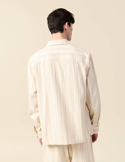 Surchemise manches longues ecru homme