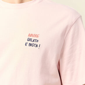 T-shirt manches courtes rose clair homme