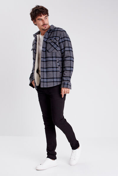 Jeans slim denim noir homme