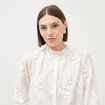Chemise en coton manches longues ecru femme
