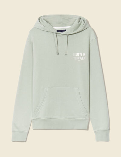 Sweat à capuche vert olive homme