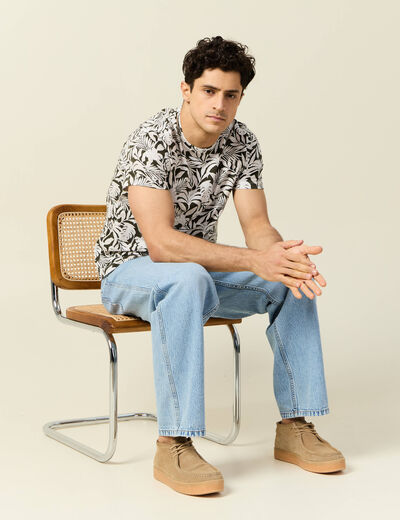 T-shirt manches courtes vert kaki homme