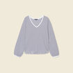 T-shirt manches longues ecru femme