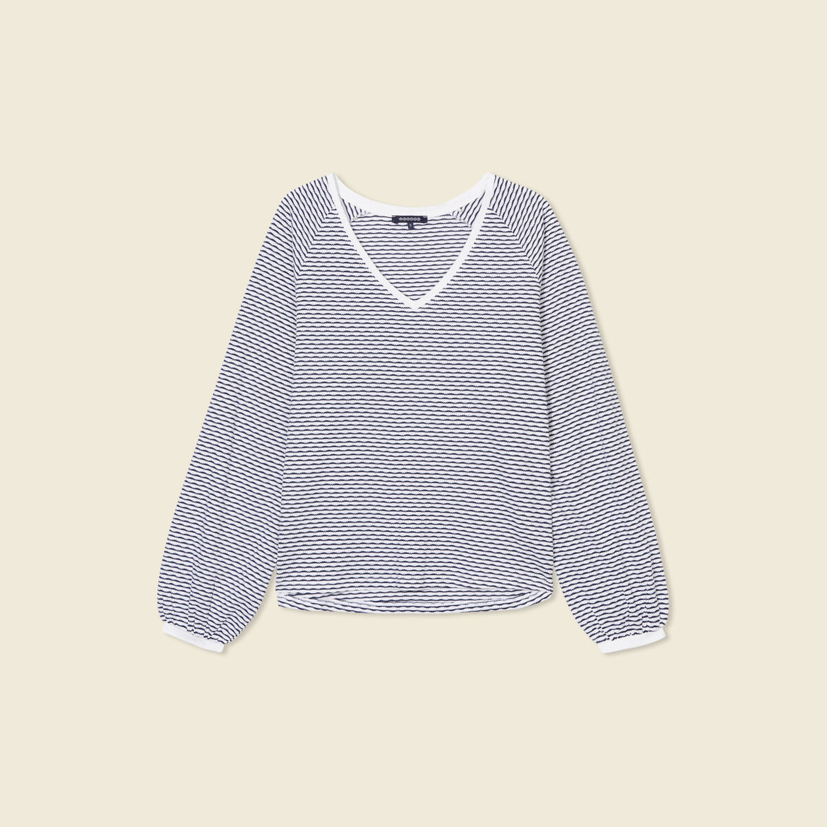 T-shirt manches longues ecru femme