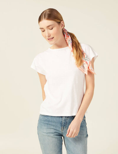 T-shirt éco-responsable blanc femme