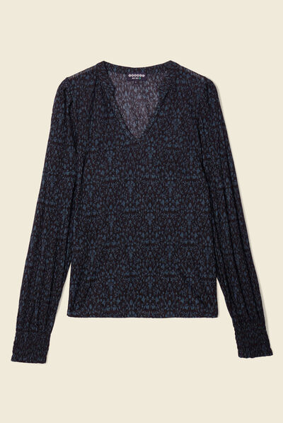 T-shirt éco-responsable bleu canard femme