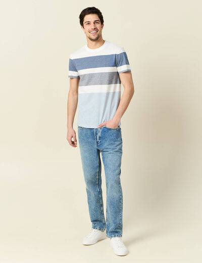 T-shirt manches courtes bleu gris homme