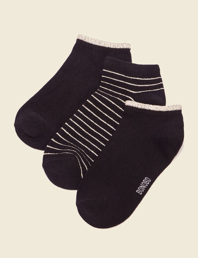 Lot 3 paires chaussettes noir femme
