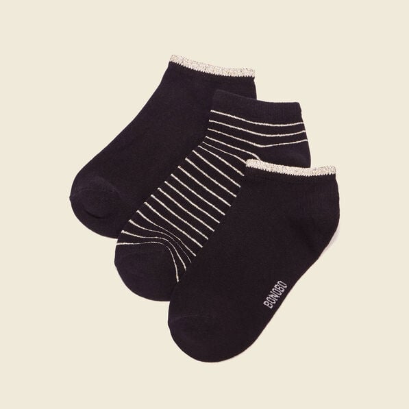 lot 3 paires chaussettes noir femme Lot 3 paires chaussettes noir femme