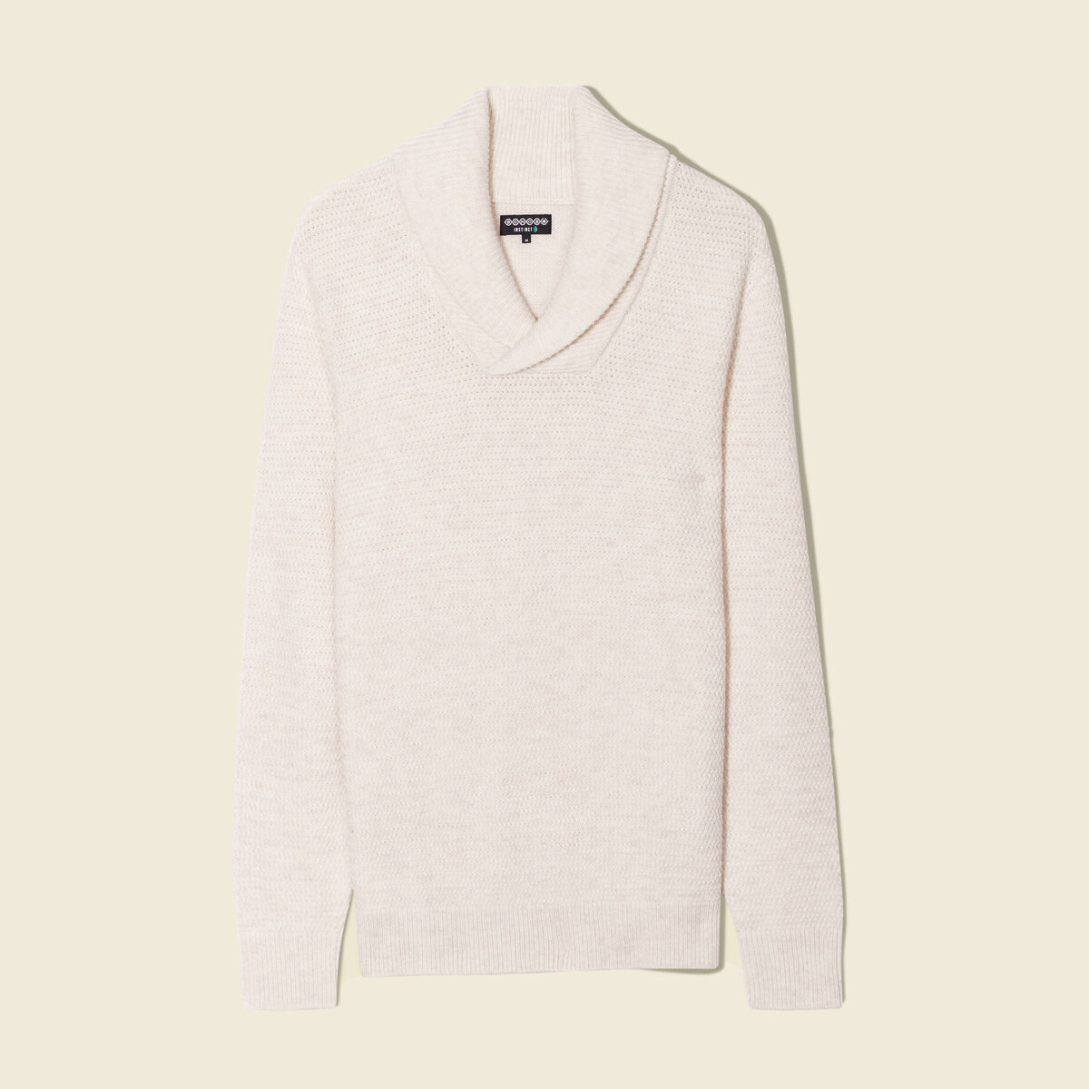 Pull éco-responsable ecru homme
