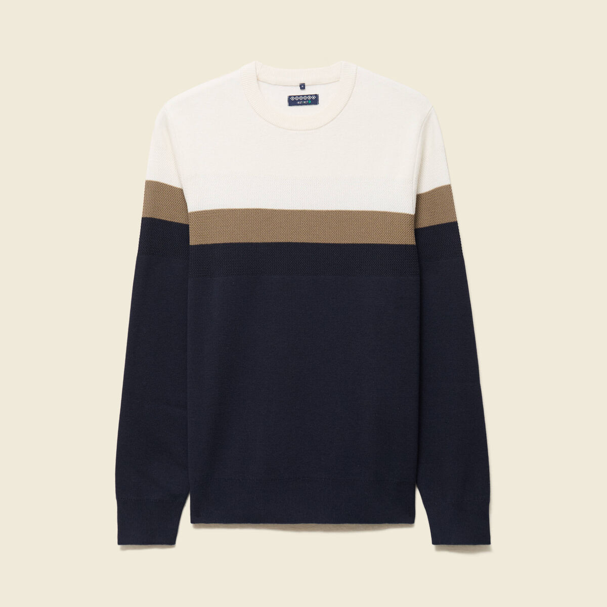 Pull manches longues ecru homme