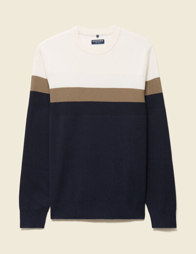 Pull manches longues ecru homme