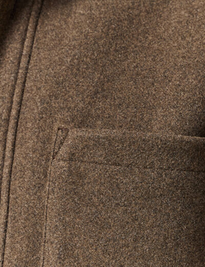 Surchemise boutonn&eacute;e marron fonc&eacute; homme