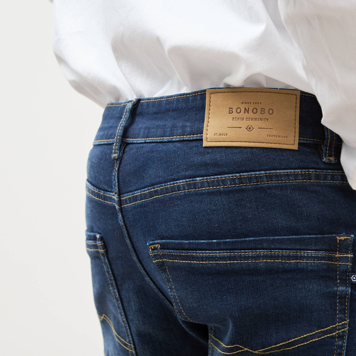 Jeans slim denim brut homme
