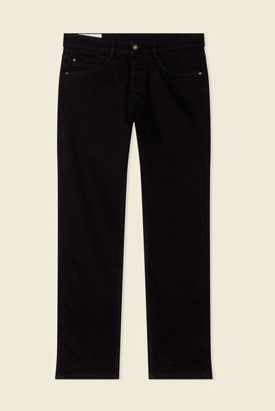 Jeans regular éco-responsable denim noir homme