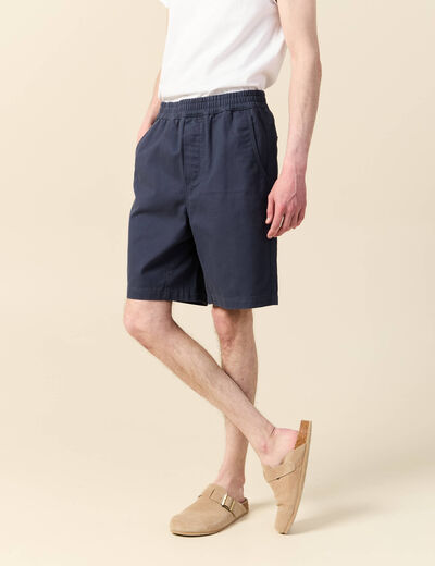Bermuda droit bleu marine homme