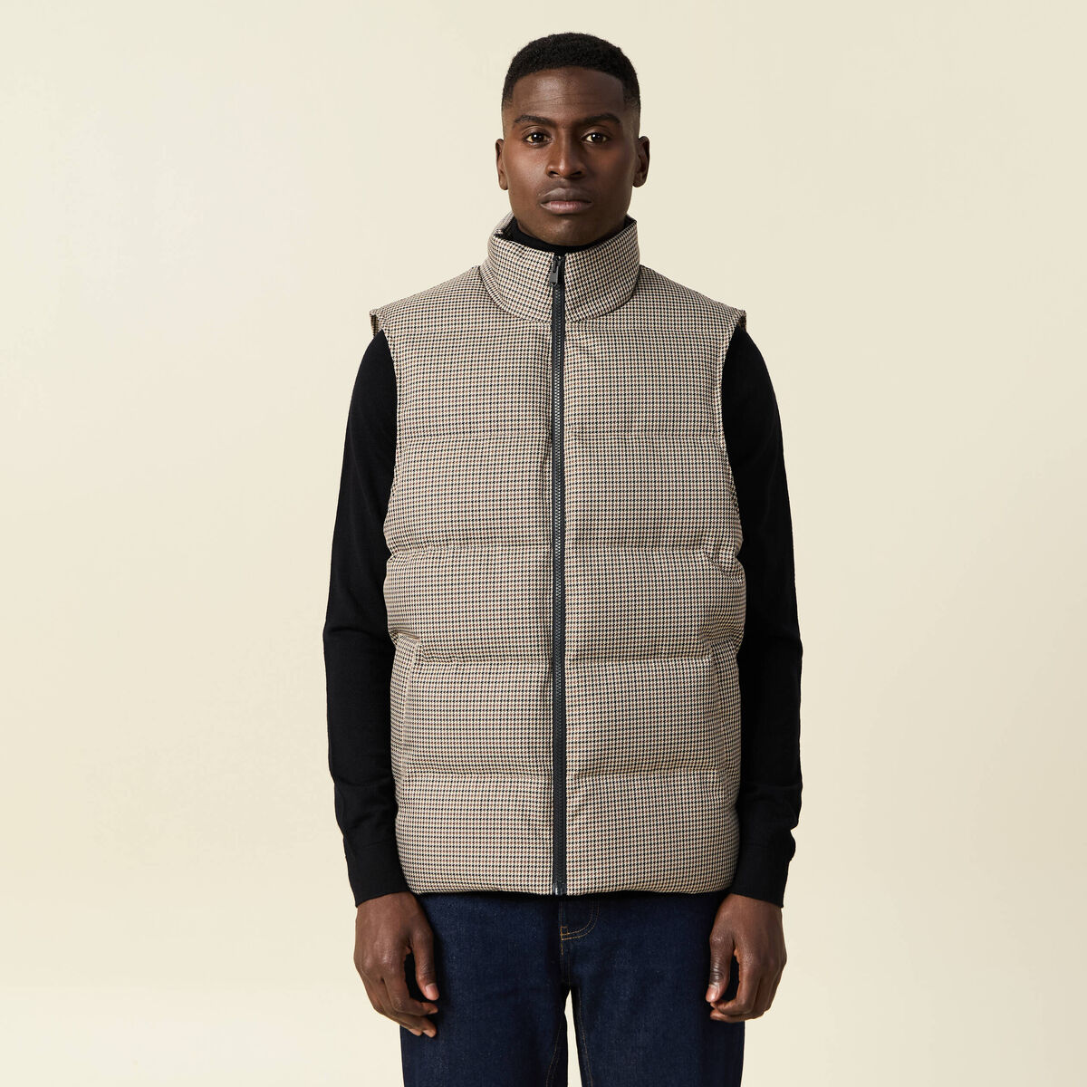 Doudoune sans manches camel homme