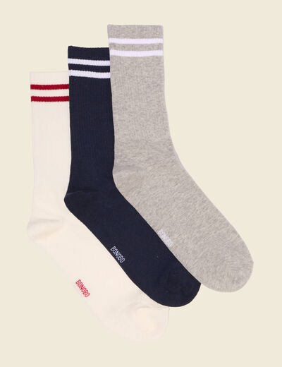 Lot de 3 paires de chaussettes multicolore homme