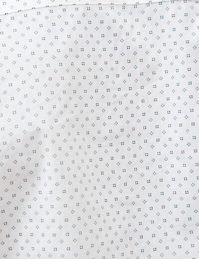 Chemise cintr&eacute;e en coton manches longues bleu homme