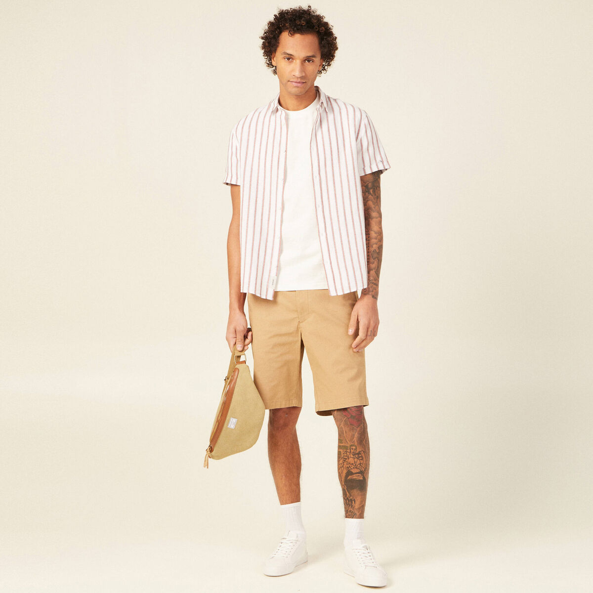 T-shirt éco-responsable ecru homme
