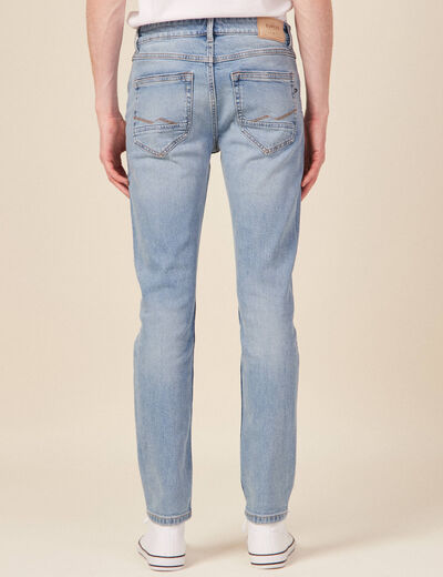 Jeans slim 5 poches denim used homme