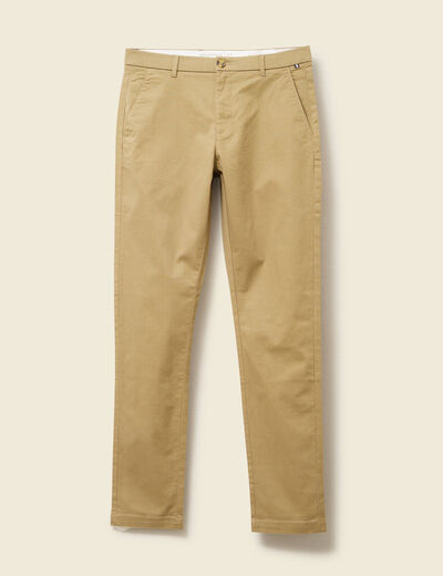 Pantalon chino slim vert kaki homme