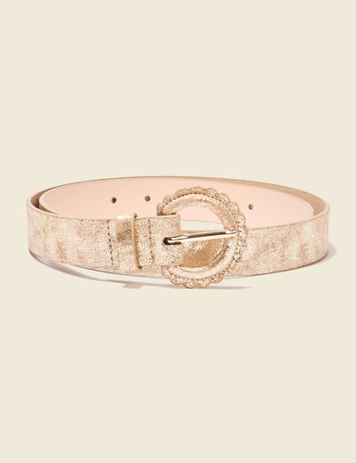 Ceinture irisée beige femme
