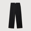 Pantalon droit taille haute noir femme