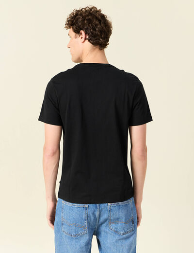 T-shirt en coton manches courtes noir homme