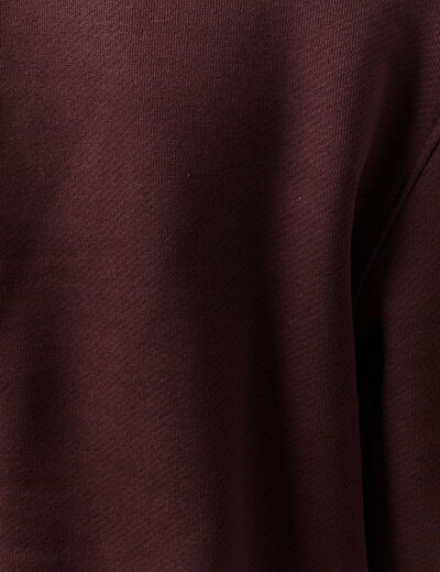 Sweat manches longues bordeaux homme