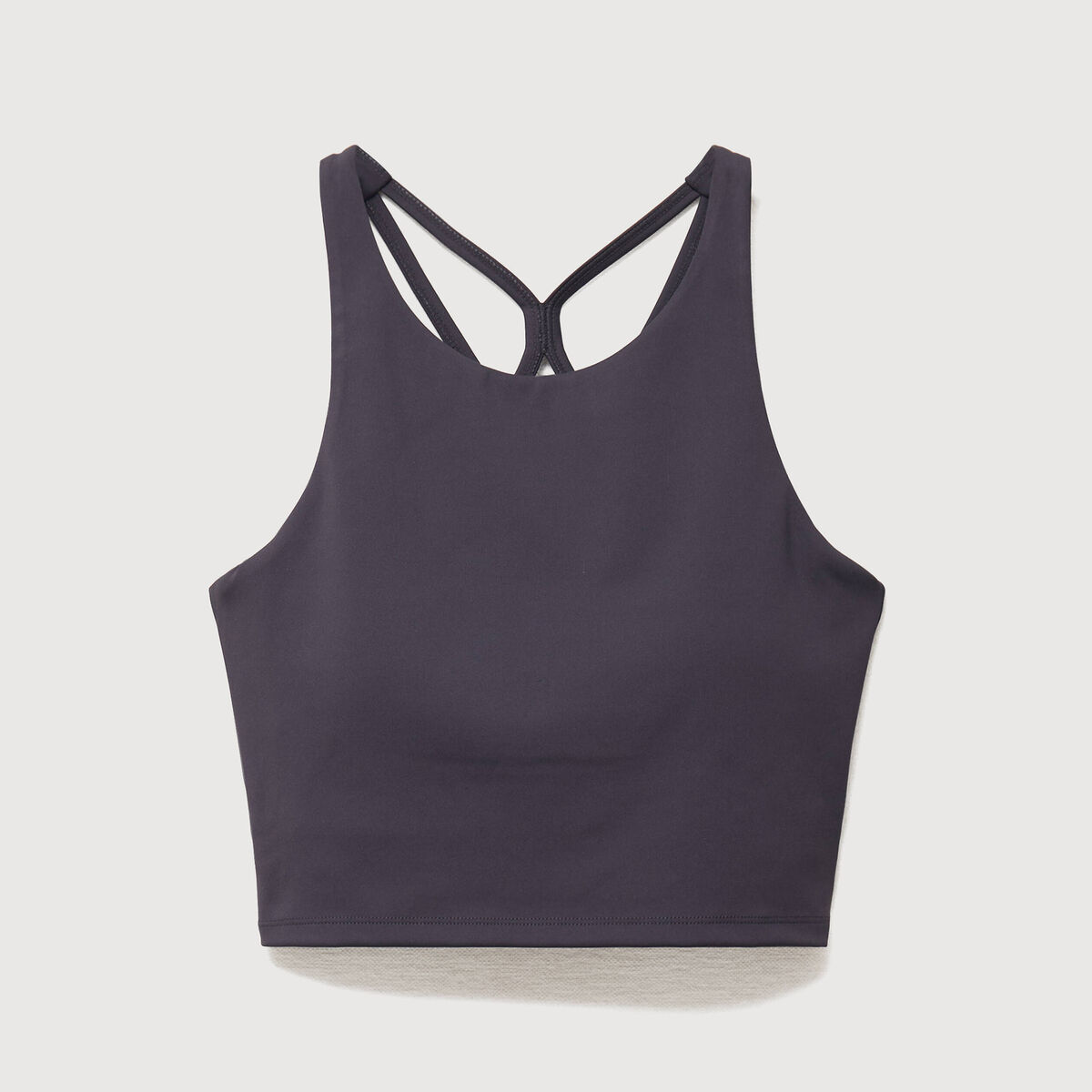 Brassi&egrave;re ajust&eacute;e cropped gris fonc&eacute; femme