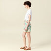 Short droite taille haute blanc femme
