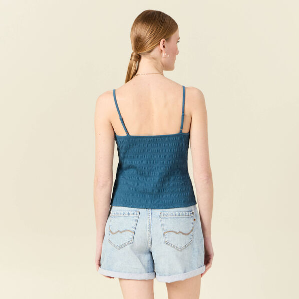 debardeur bretelles fines bleu gris femme Débardeur bretelles fines bleu gris femme