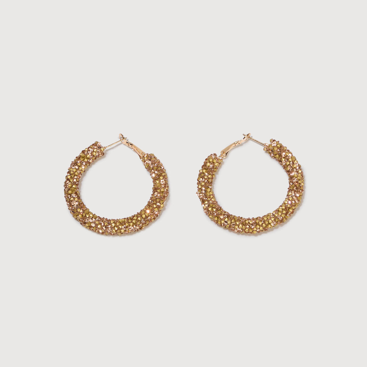 Boucles d'oreilles cr&eacute;oles rose clair femme