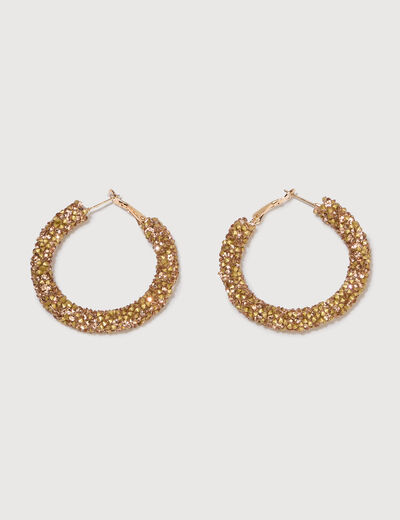 Boucles d'oreilles cr&eacute;oles rose clair femme