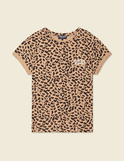 T-shirt manches courtes camel femme