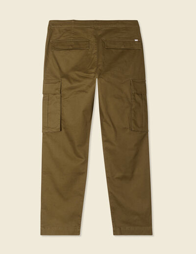 Pantalon cargo poches côtés vert kaki homme