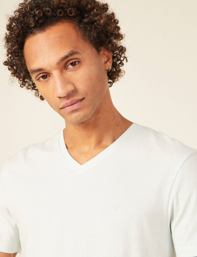 T-shirt manches courtes homme bleu ciel homme