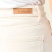 Jeans baggy ceinturé denim blanc femme