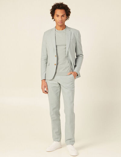 T-shirt manches courtes bleu gris homme