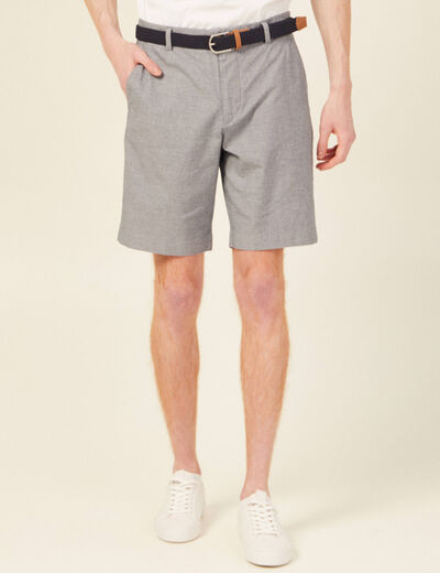 Short à ceinture bleu marine homme