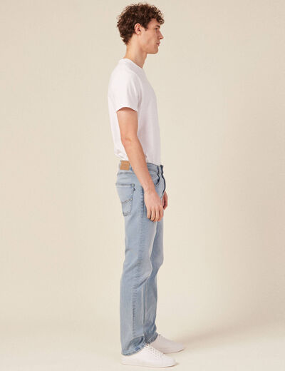 Jeans straight ultra stretch denim bleach homme