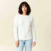 Pull manches longues ecru femme