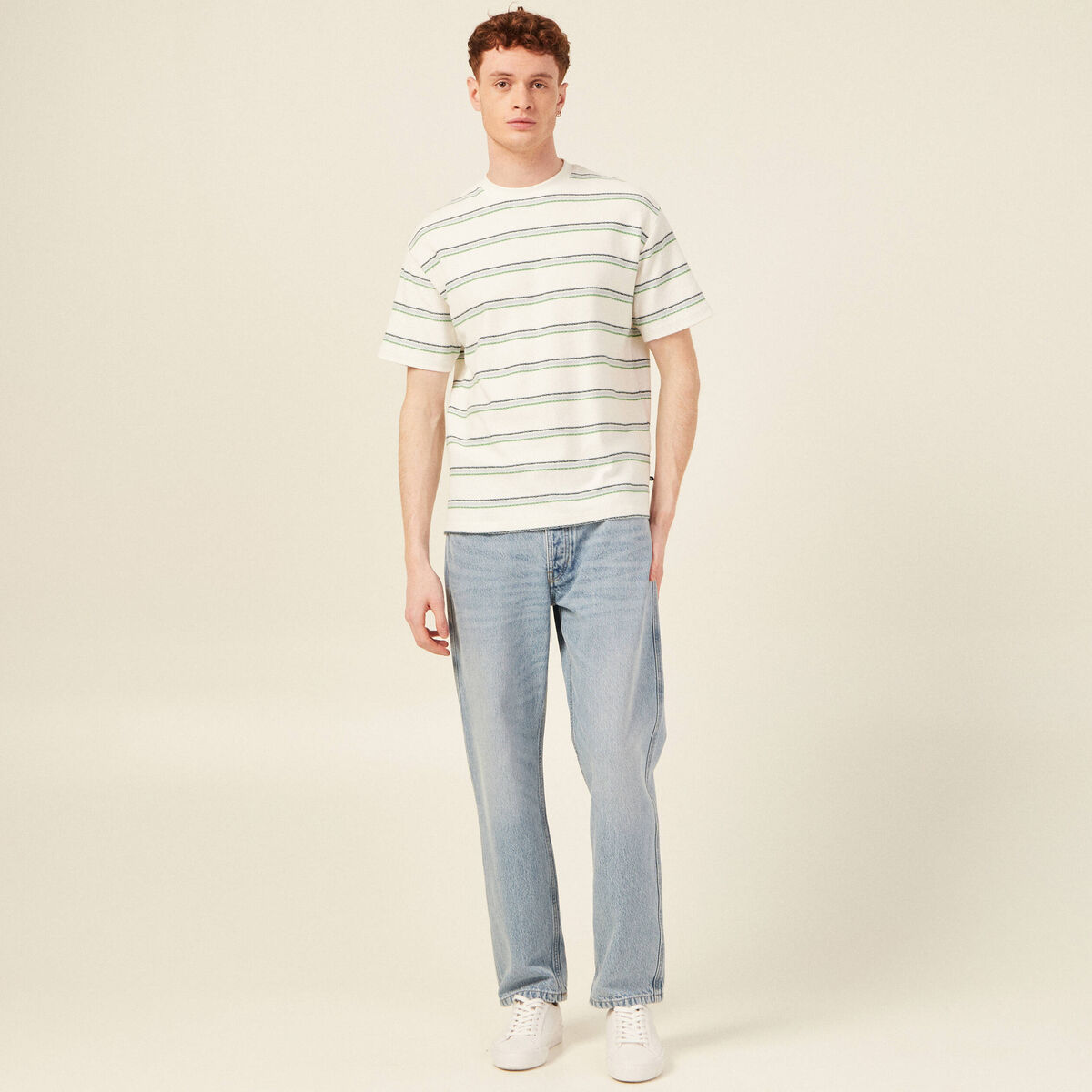 T-shirt manches courtes ecru homme