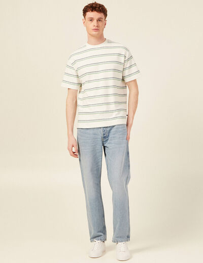 T-shirt manches courtes ecru homme