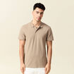 Polo éco-responsable taupe homme
