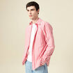 Chemise boyfriend en coton rouge corail homme