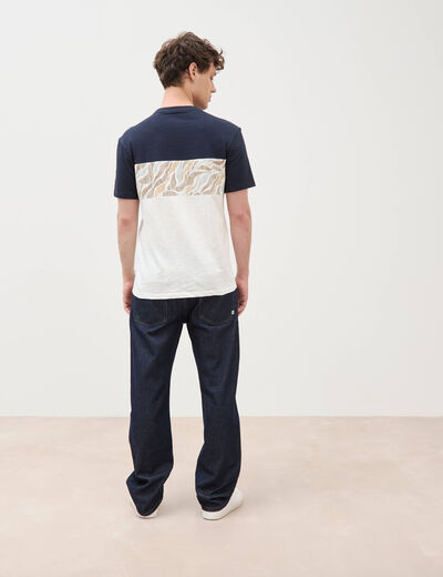T-shirt manches courtes ecru homme